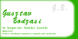 gusztav bodzasi business card
