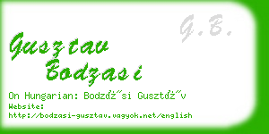 gusztav bodzasi business card
